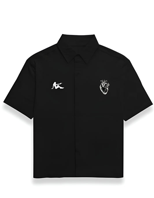 CONTRAST PRINT SHIRT