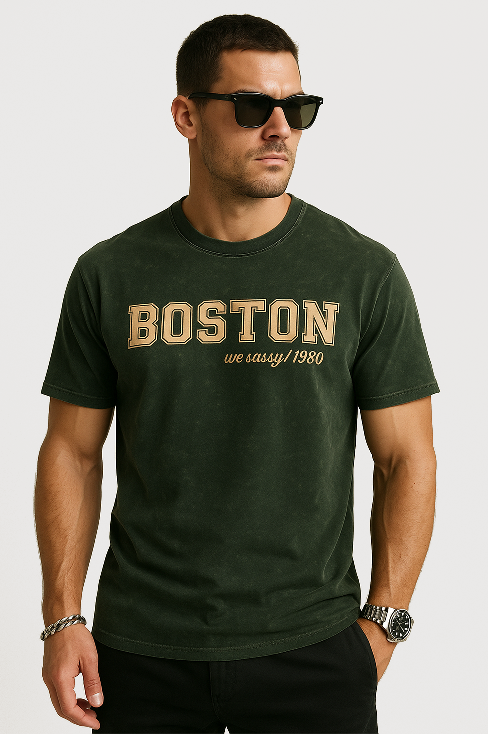 FADED GREEN T-SHIRT